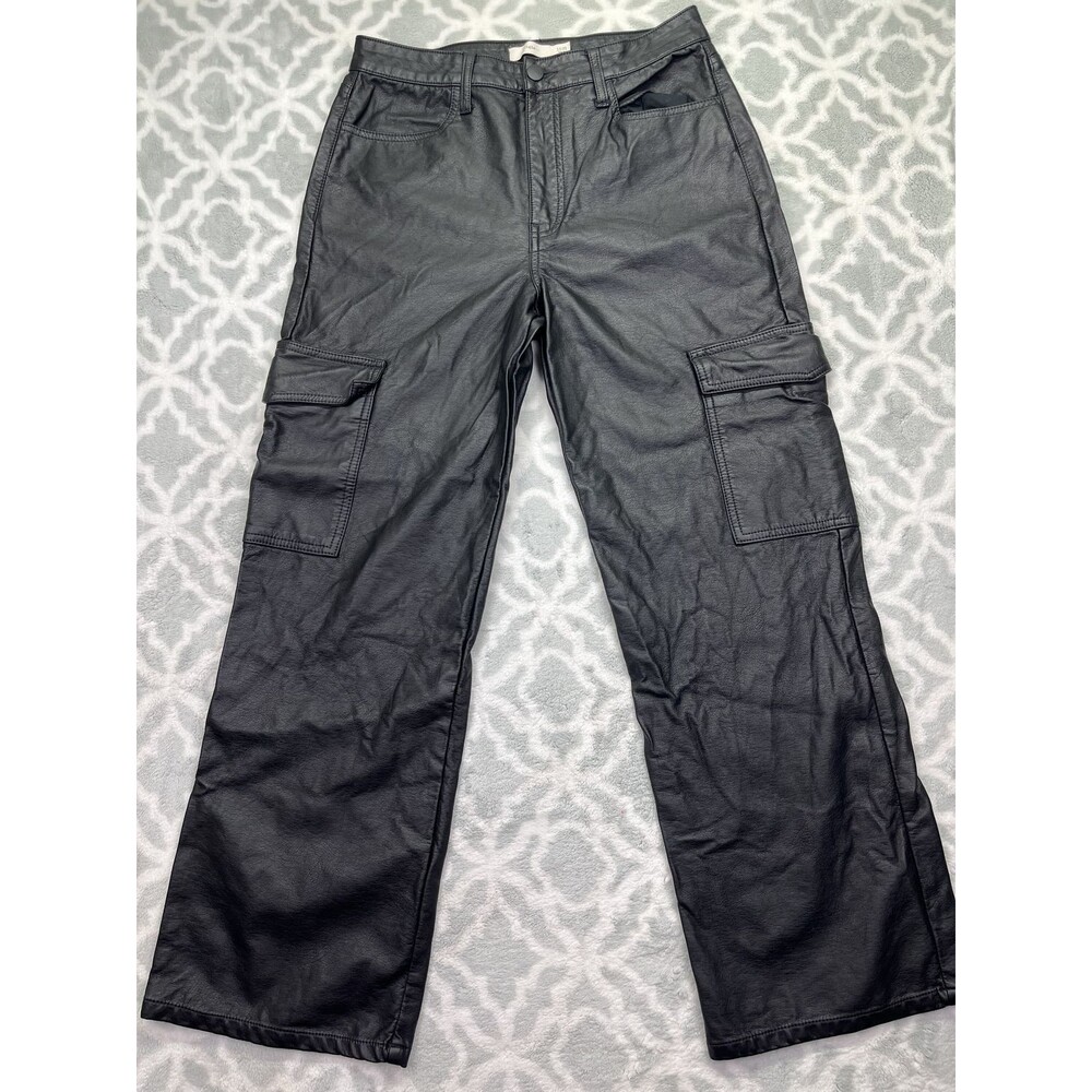 Tgla Super High Rise Boot Cut Faux‎ Leather Pants Size 13/31
